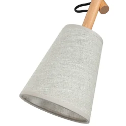 Deckenleuchte Wohnzimmer 3-flammig Leinen Holz Metall