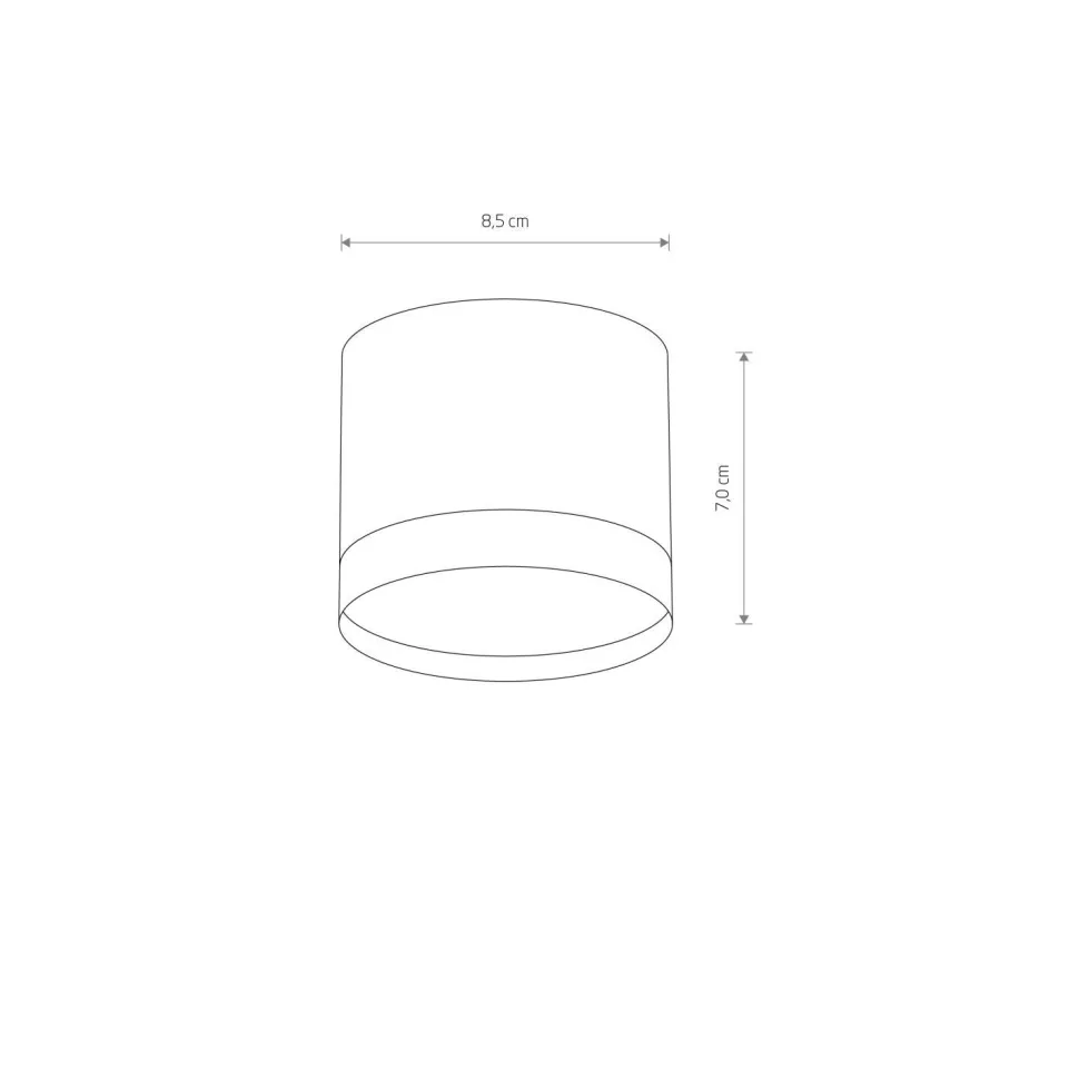Deckenspot Ø 8,5 cm GX53 Weiß rund klein H: 7 cm