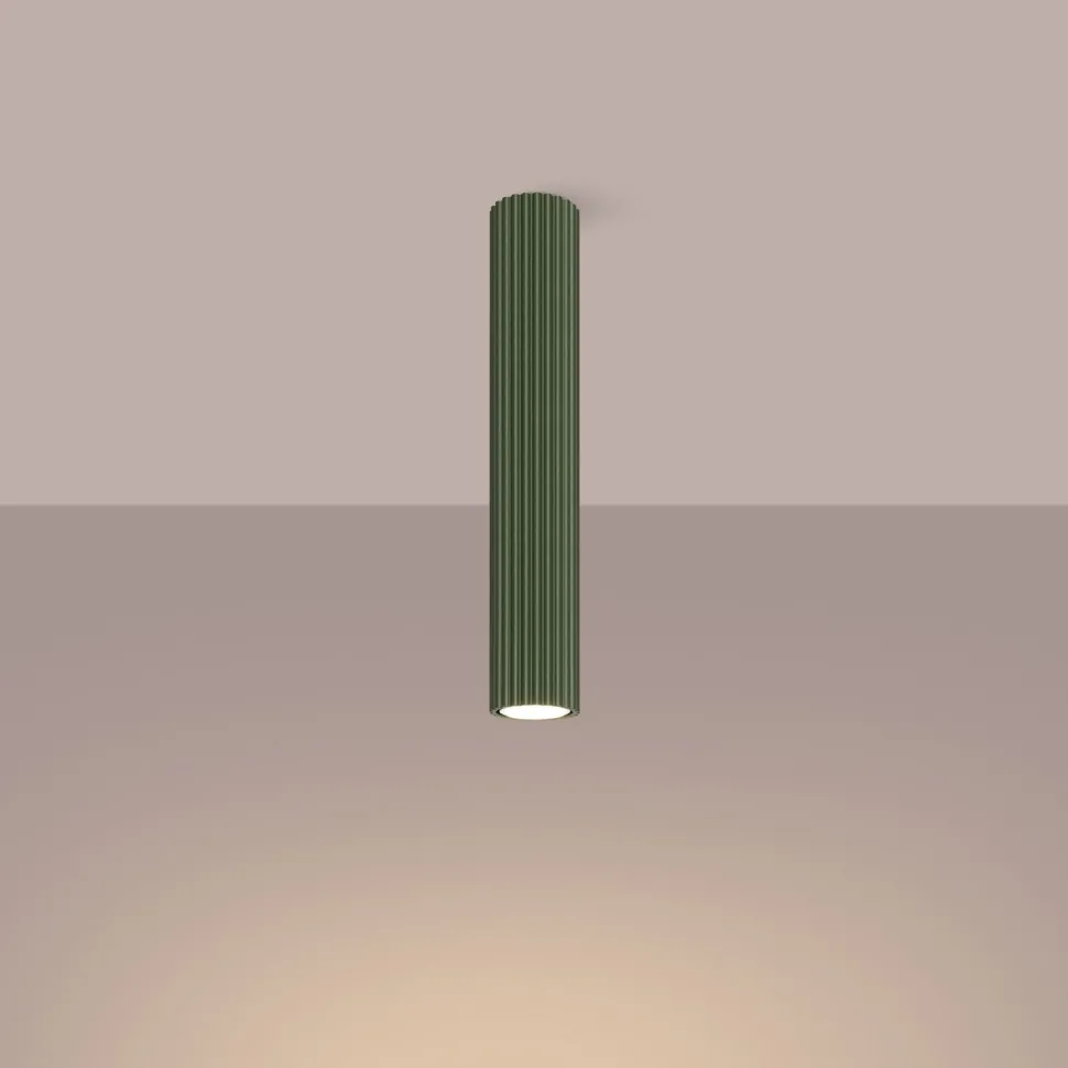 Deckenspot Aufputz GU10 Ø 6,5 cm H: 40 cm schmal Grün