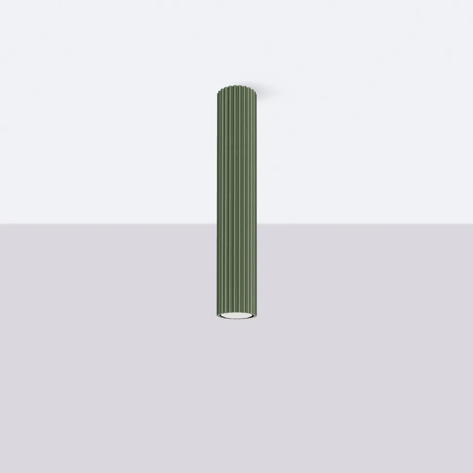 Deckenspot Aufputz GU10 Ø 6,5 cm H: 40 cm schmal Grün