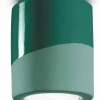 Deckenspot Aufputz Keramik E27 rund Ø 12,5 cm Grün