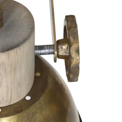 Deckenspot 3-flammig Holz Metall 59 cm E27 flexibel