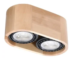 Deckenspot 2-flammig klein Modern Holz wohnlich DIWO