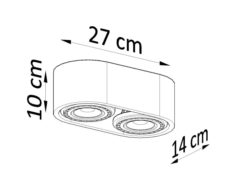 Deckenspot 2-flammig klein Modern Holz wohnlich DIWO
