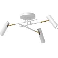 Deckenspot flexibel Weiß Grau Gold Metall GU10 B:89 cm