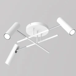 Deckenspot flexibel Weiß Grau Chrom Metall GU10 B:89 cm