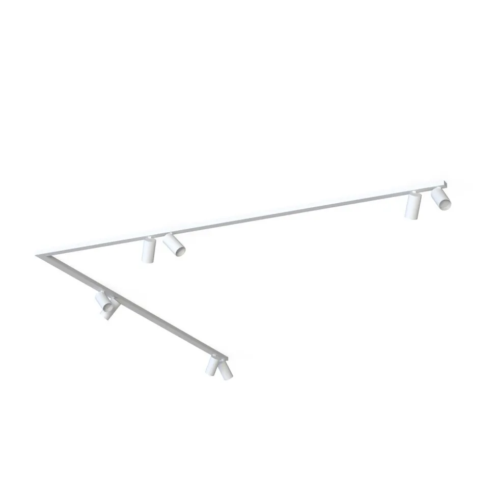 Deckenspot groß 2x 2 m 8-flammig Weiß GU10 schwenkbar