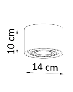 Deckenspot Holz Ø 14 cm H: 10 cm klein GU10 DIWO