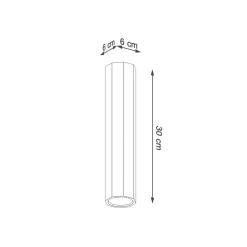 Deckenspot Holz H: 30 cm schmal GU10 blendarm Modern