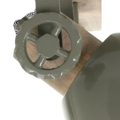 Deckenspot Holz Metall Grün 59 cm E27 3-flmg flexibel