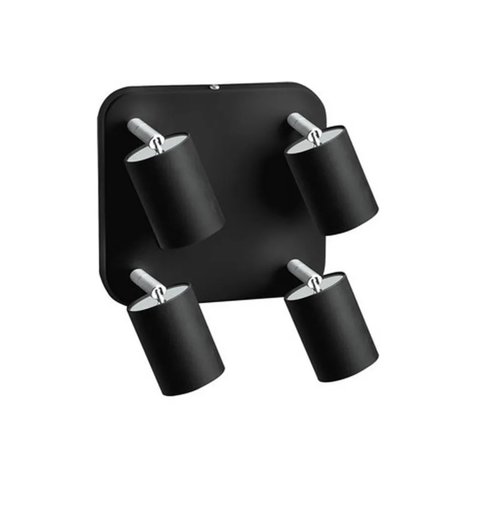 Deckenspot in Schwarz 4-flmg