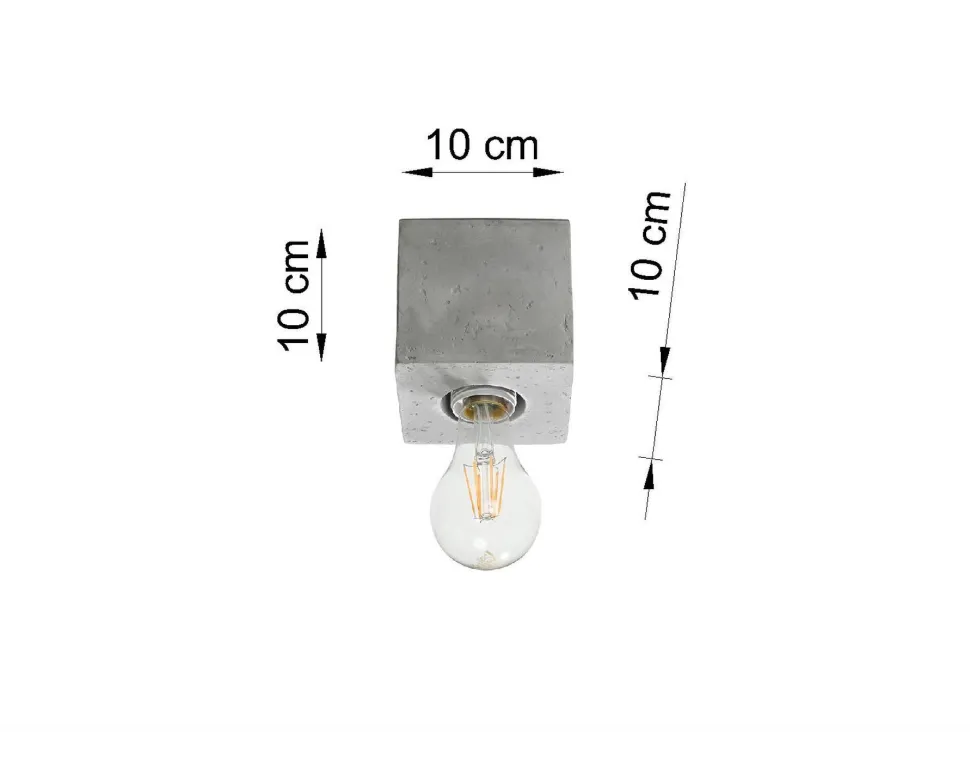 Deckenspot LABERIA Beton 10x10x10 cm Würfel klein für