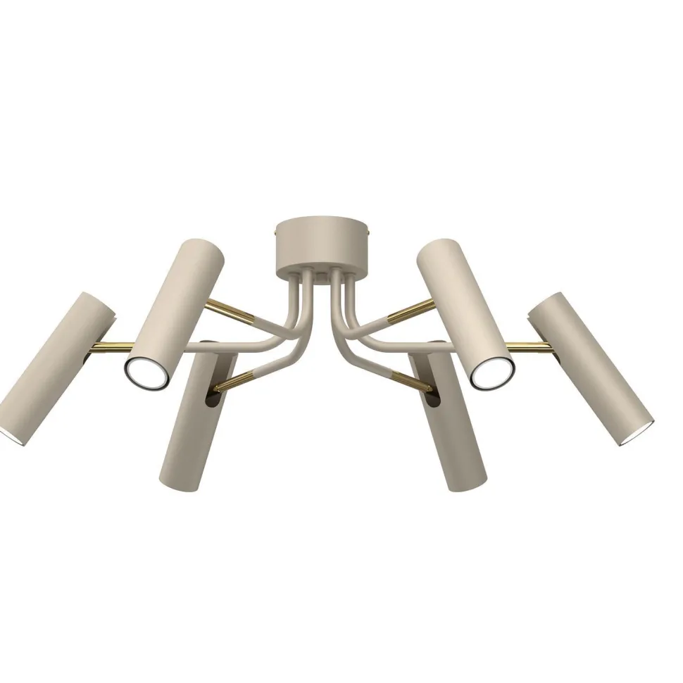 Deckenspot Metall in Gold B:94 cm 6-flammig flexibel