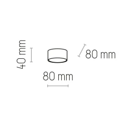 Deckenspot Metall klein Ø 8 cm flach blendarm in Gold