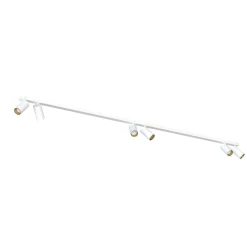 Deckenspot Modern 200 cm lang 6-flammig GU10 in Weiß Gold