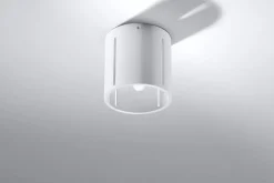 Deckenspot rund klein Ø 10 cm Weiß Metall Modern flach