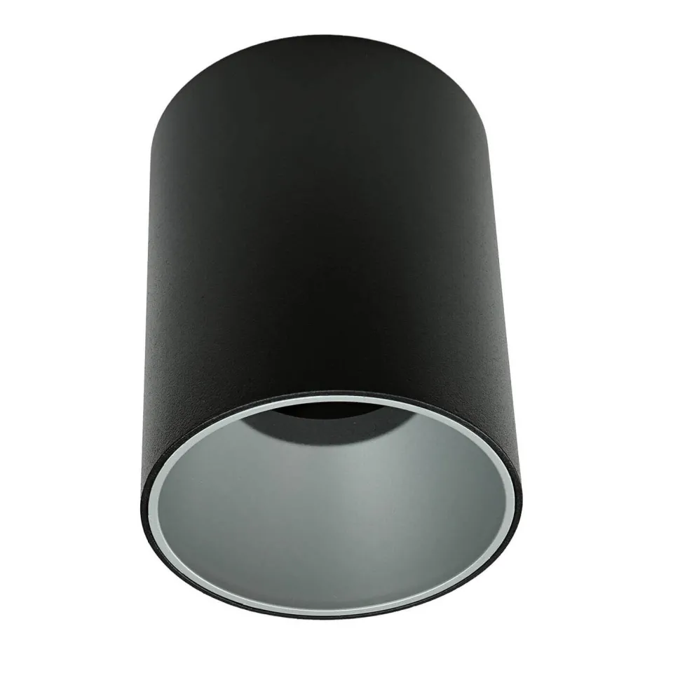 Deckenspot Schwarz Silber Decke Flur Lampe EYE