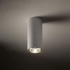 Deckenspot Schwarz Weiß Metall GU10 Ø5,5 cm Aufputz