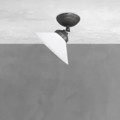 Deckenspot schwenkbar Ø 24,5 cm Glas Messing E27