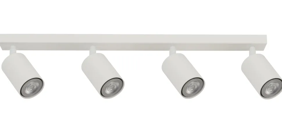 Deckenspot schwenkbar Metall Weiß L:60 cm Zylinder