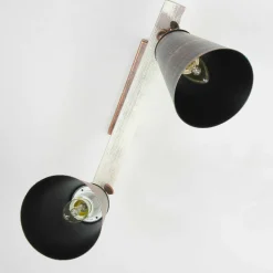 Deckenspot Shabby Kupfer 2-flammig E27 Metall Holz