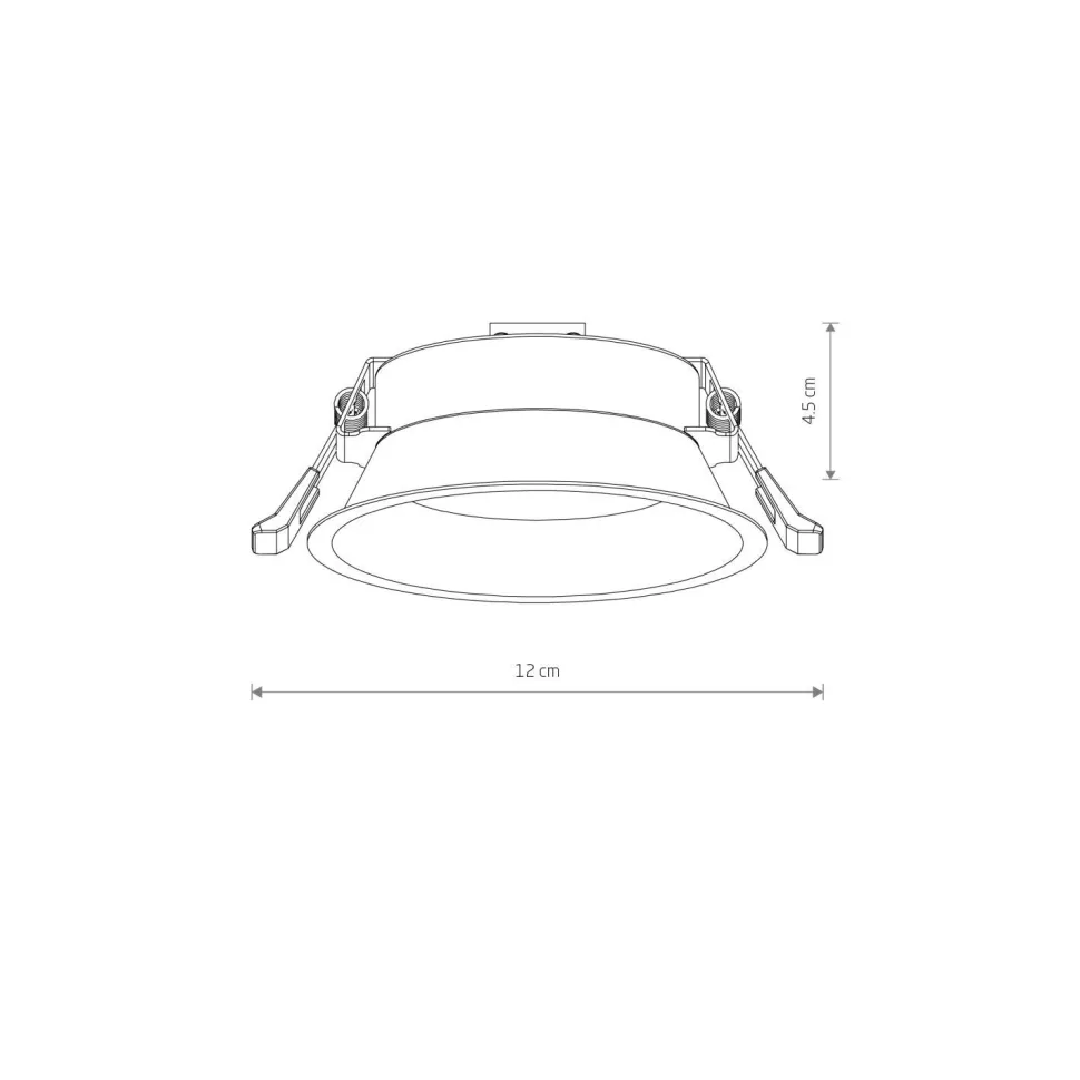 Deckenspot Unterputz Ø 12 cm klein für GX53 Schwarz