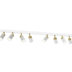 Deckenspot verstellbar 4-flammig GU10 Weiß Gold 110 cm