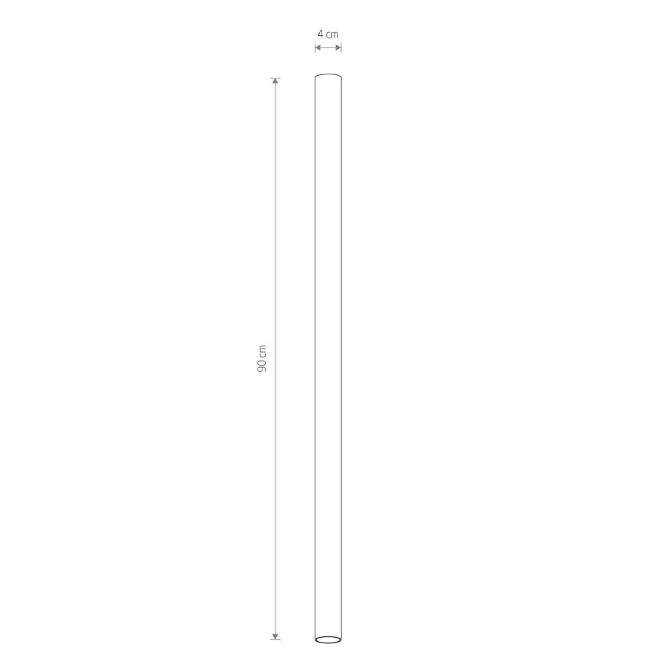 Deckenspot Weiß Ø 4 cm rund H: 90 cm GU10 R35 Aluminium