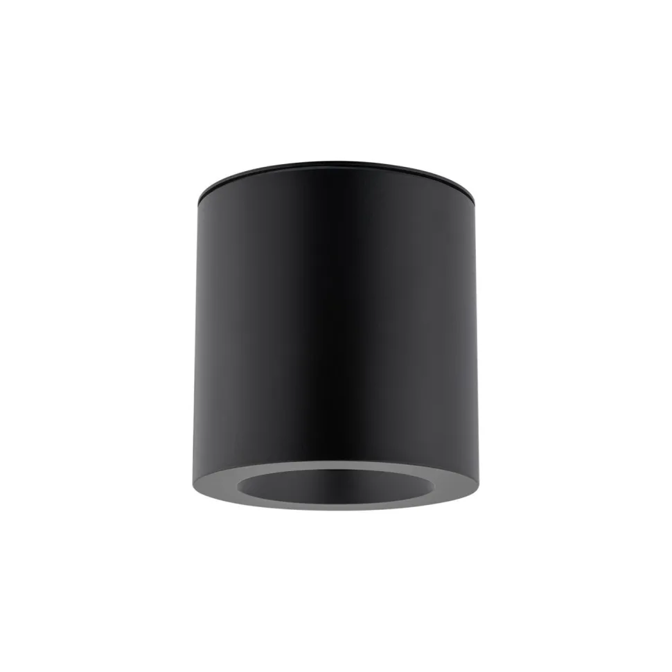 Deckenstrahler Aluminium akzentuiert IP44 GU10 Schwarz