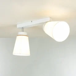 Deckenstrahler Aufbau Weiß Modern Stoff wohnlich