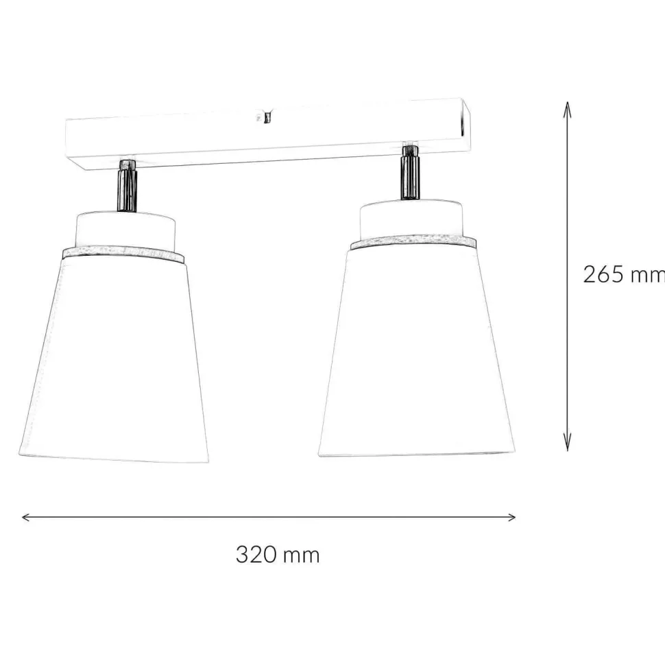 Deckenstrahler Aufbau Weiß Modern Stoff wohnlich