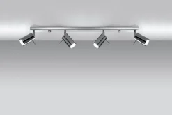 Deckenstrahler Chrom 80 cm lang 4-flammig länglich