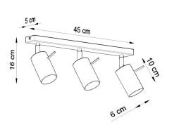 Deckenstrahler ETNA Metall Chrom 3-flammig GU10