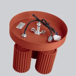 Deckenstrahler 3-flammig Ø 19,5 cm klein schwenkbar Rot GU10