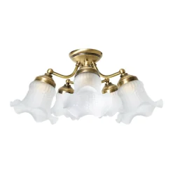 Deckenstrahler 5-flammig E14 in Bronze hell glänzend Weiß