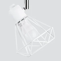 Deckenstrahler 3-flammig E27 Weiß 52 cm Retro verstellbar