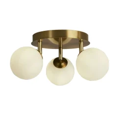 Deckenstrahler 3-flammig G9 in Gold Weiß Ø 34 cm