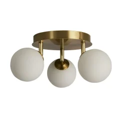 Deckenstrahler 3-flammig G9 in Gold Weiß Ø 34 cm