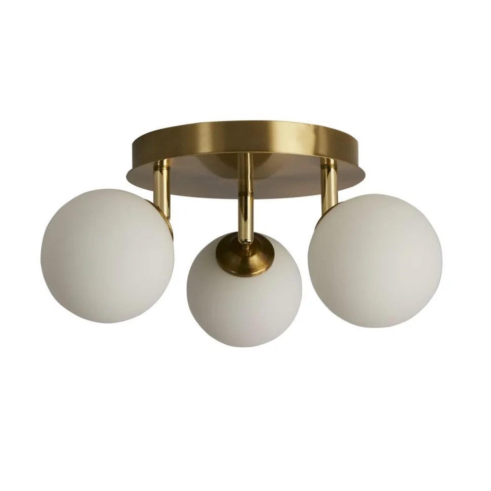 Deckenstrahler 3-flammig G9 in Gold Weiß Ø 34 cm