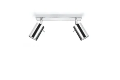 Deckenstrahler 2-flammig GU10 30 cm länglich Chrom