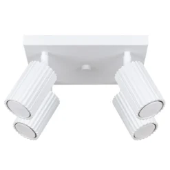 Deckenstrahler 4-flammig GU10 B: 25 cm klein Weiß Modern