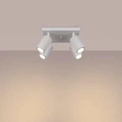 Deckenstrahler 4-flammig GU10 B: 25 cm klein Weiß Modern