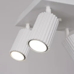 Deckenstrahler 4-flammig GU10 B: 25 cm klein Weiß Modern