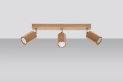 Deckenstrahler 3-flammig GU10 schwenkbar B: 45 cm Holz