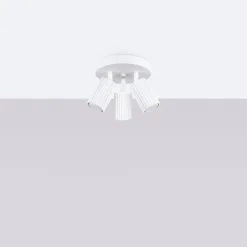 Deckenstrahler 3-flammig GU10 rund Ø 19,5 cm klein Weiß BERTA