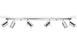 Deckenstrahler 6-flammig GU10 118 cm Chrom Metall
