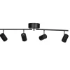 Deckenstrahler 4-flammig GU10 83 cm lang Schwarz Metall