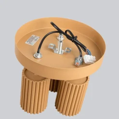 Deckenstrahler 3-flammig GU10 Ø 19,5 cm klein rund in Gold