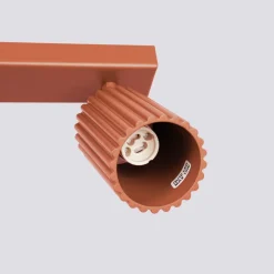 Deckenstrahler 6-flammig Rot GU10 117 cm lang groß Aluminium