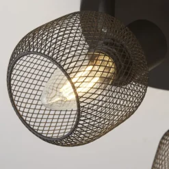 Deckenstrahler 3-flammig Schwarz E14 D: 36 cm Metall